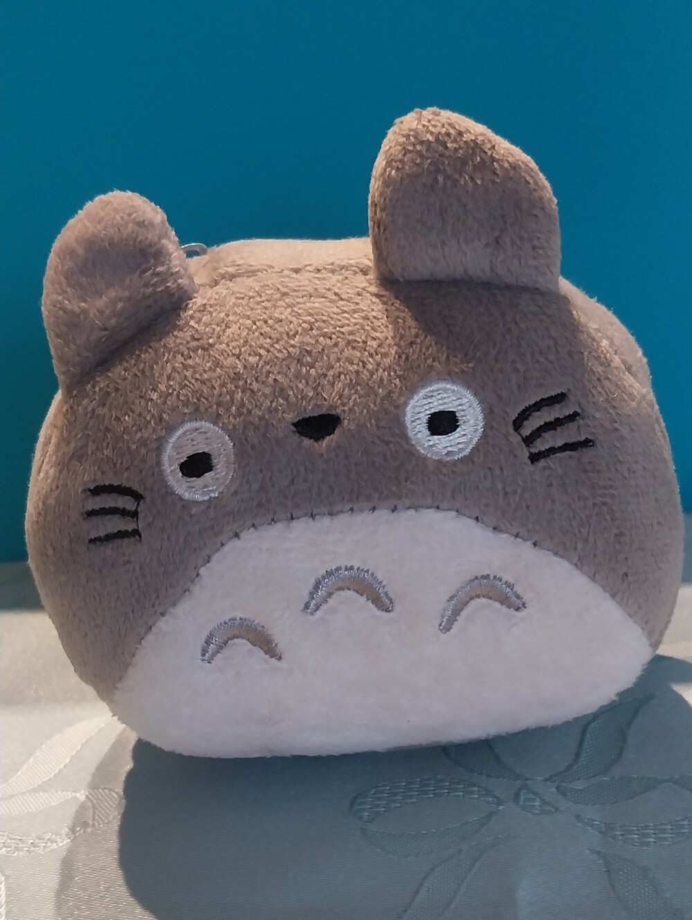 Cute Ghibli  Plush Animal Foldable Bag - Soft Zip-Up For Coins